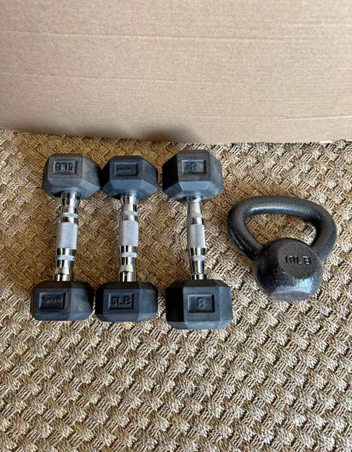 Dumbbells and kettlebell