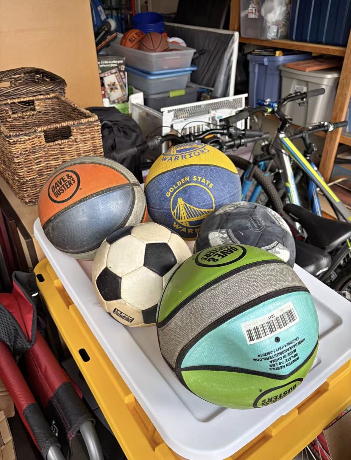 Basketballs and soccerballs